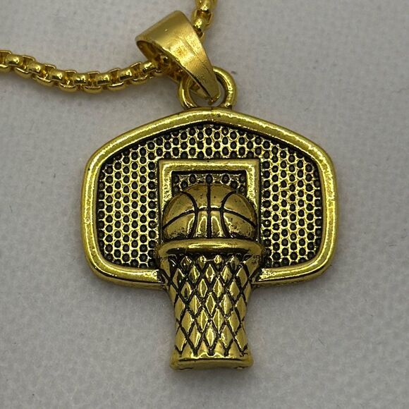 Brand New!! Basketball hoop pendant and chain - Picture 2 of 5